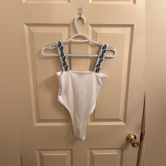 LF Cream Bodysuit with Black Straps - Picture 2 of 4